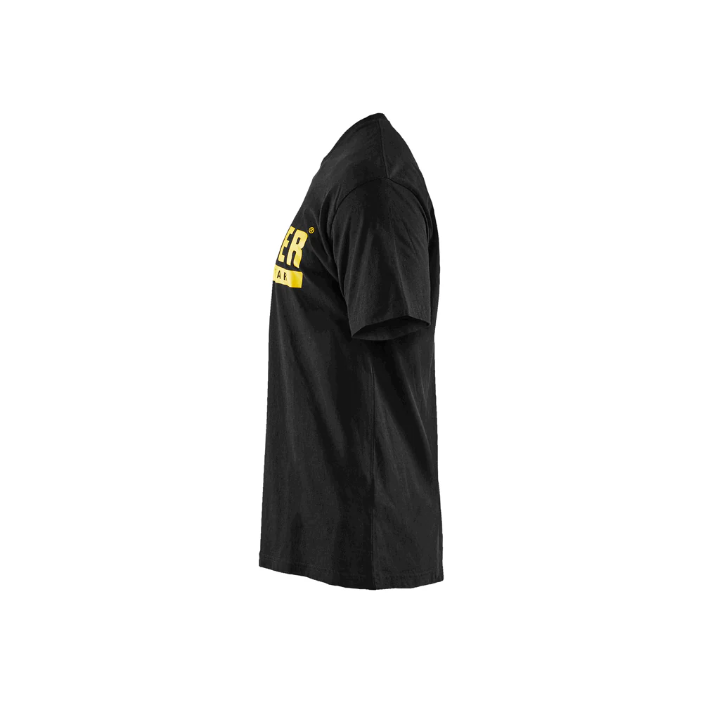 Short Sleeve Branded T-Shirt - 9935-Black/Yellow | Blaklader 35551042 - Image 4
