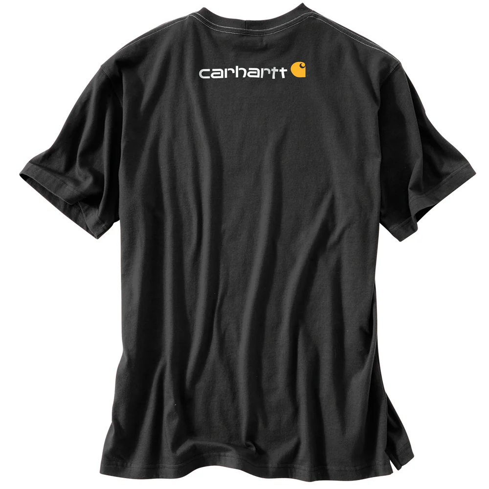 SIGNATURE LOGO SHORT SLEEVE T-SHIRT - BLK-Black | Carhartt K195 - Image 2