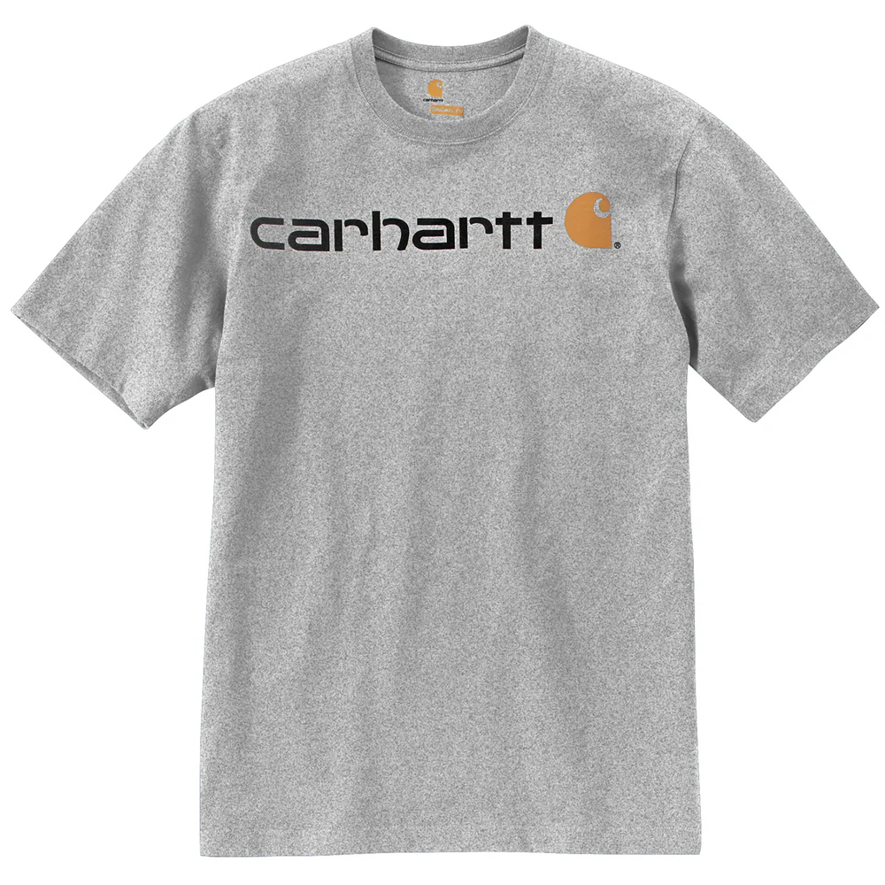 SIGNATURE LOGO SHORT SLEEVE T-SHIRT - HGY-Heather Gray | Carhartt K195 - Image 2
