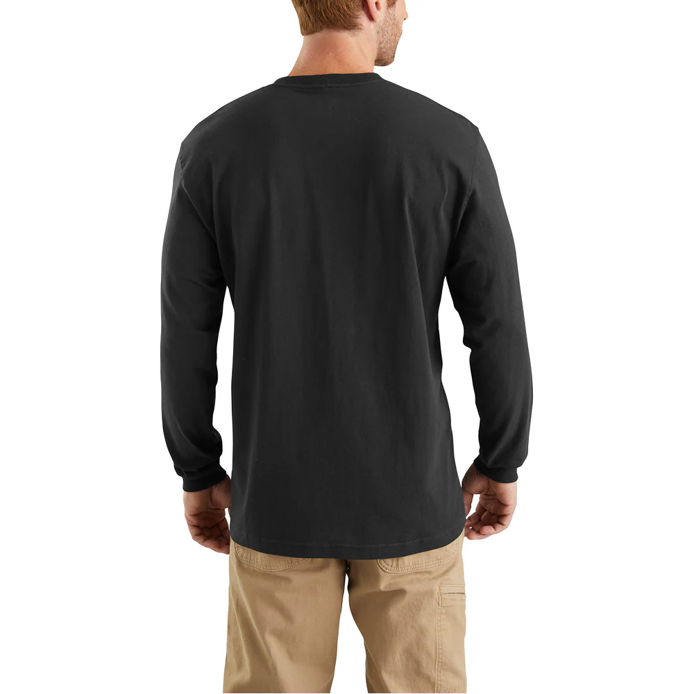 SIGNATURE SLEEVE LOGO LONG SLEEVE T-SHIRT - BLK-Black | Carhartt K231 - Image 3