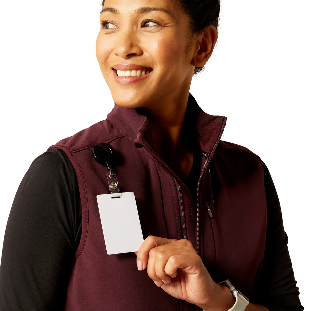 Sina Fleece Scrub Vest - 600-Winetasting | Ariat 10041892 - Image 2