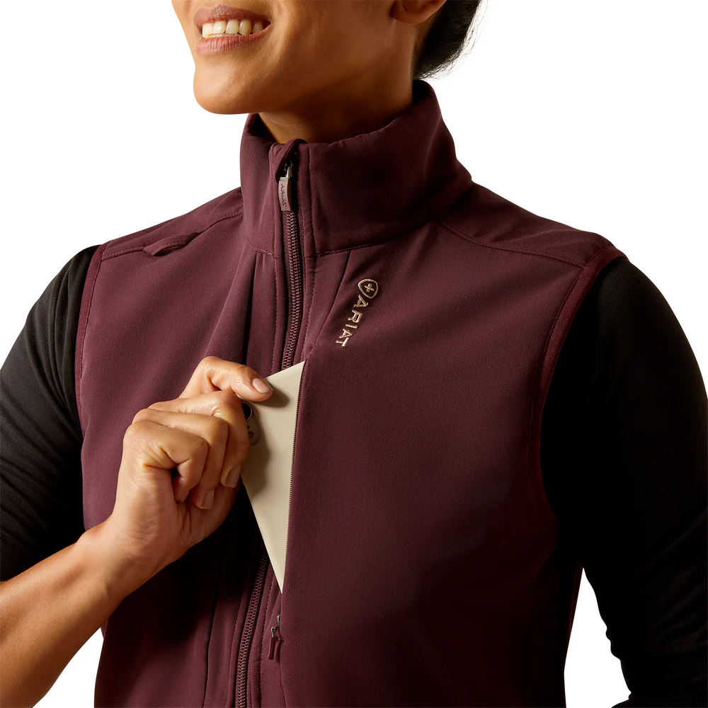 Sina Fleece Scrub Vest - 600-Winetasting | Ariat 10041892 - Image 3