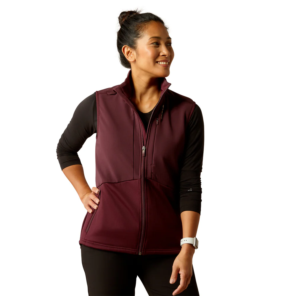 Sina Fleece Scrub Vest - 600-Winetasting | Ariat 10041892 - Image 5