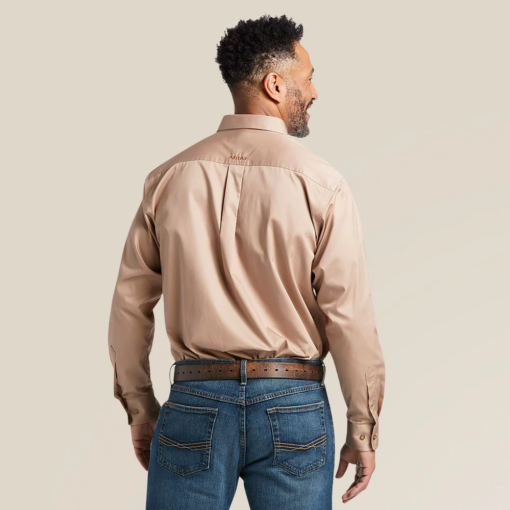 Solid Twill Classic Fit Shirt - 250-Khaki | Ariat 10000505