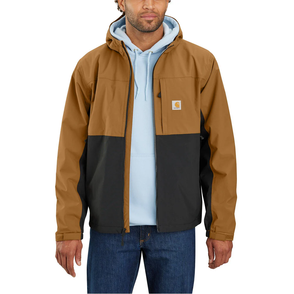 Storm Defender® Relaxed Fit Lightweight Packable Jacket - B47-Carhartt Brown/Black | Carhartt 105751 - Image 4