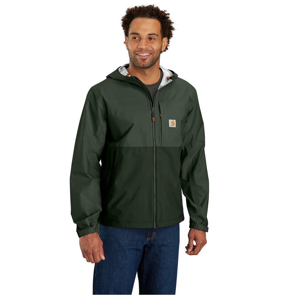 Storm Defender Relaxed Fit Lightweight Packable Jacket - GK5-Forestry Green-Dark Forestry Green | Carhartt 105751 - Image 2