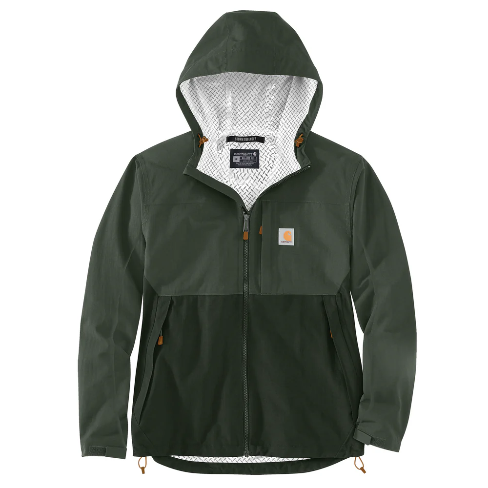Storm Defender Relaxed Fit Lightweight Packable Jacket - GK5-Forestry Green-Dark Forestry Green | Carhartt 105751 - Image 3