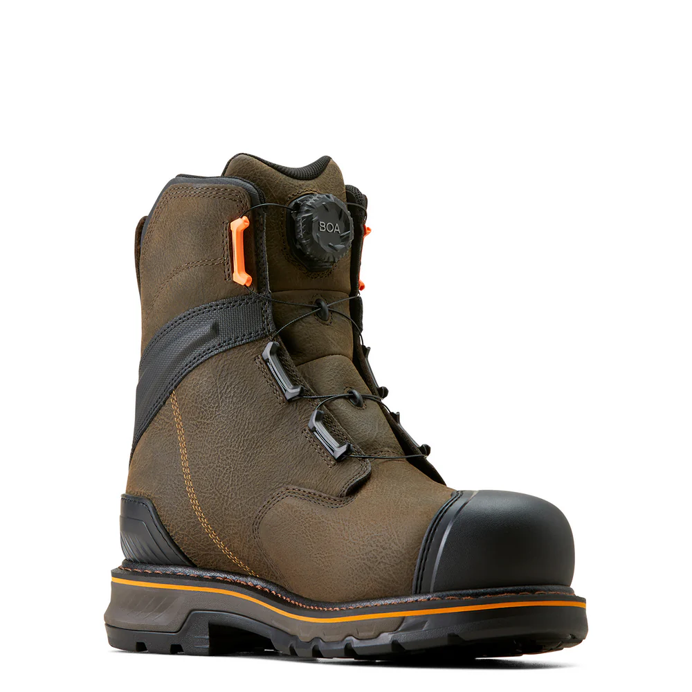 Stump Jumper 8" Boa Waterproof Composite Toe Work Boot - 200-Iron Coffee | Ariat 10048059 - Image 4