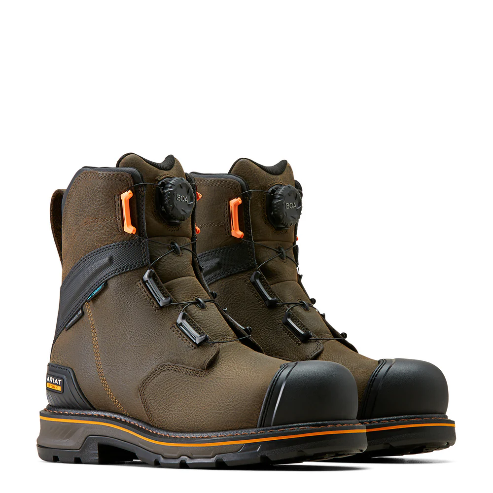 Stump Jumper 8" Boa Waterproof Composite Toe Work Boot - 200-Iron Coffee | Ariat 10048059 - Image 5