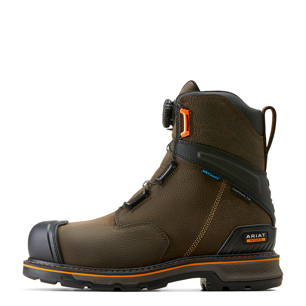 Stump Jumper 8" Boa Waterproof Composite Toe Work Boot - 200-Iron Coffee | Ariat 10048059 - Image 6