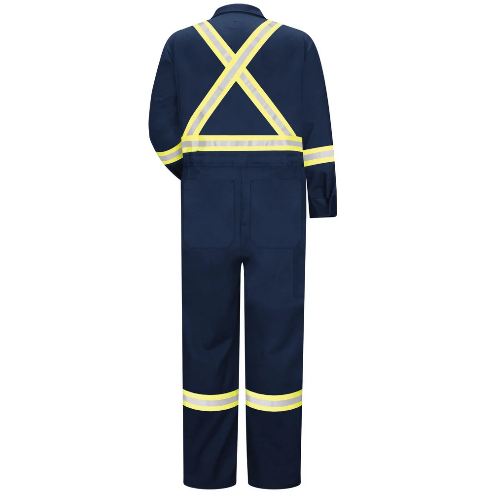 ULTRASOFT FR PREMIUM COVERALL WITH REFLECTIVE STRIPING - NV-Navy | Bulwark CTBA - Image 2