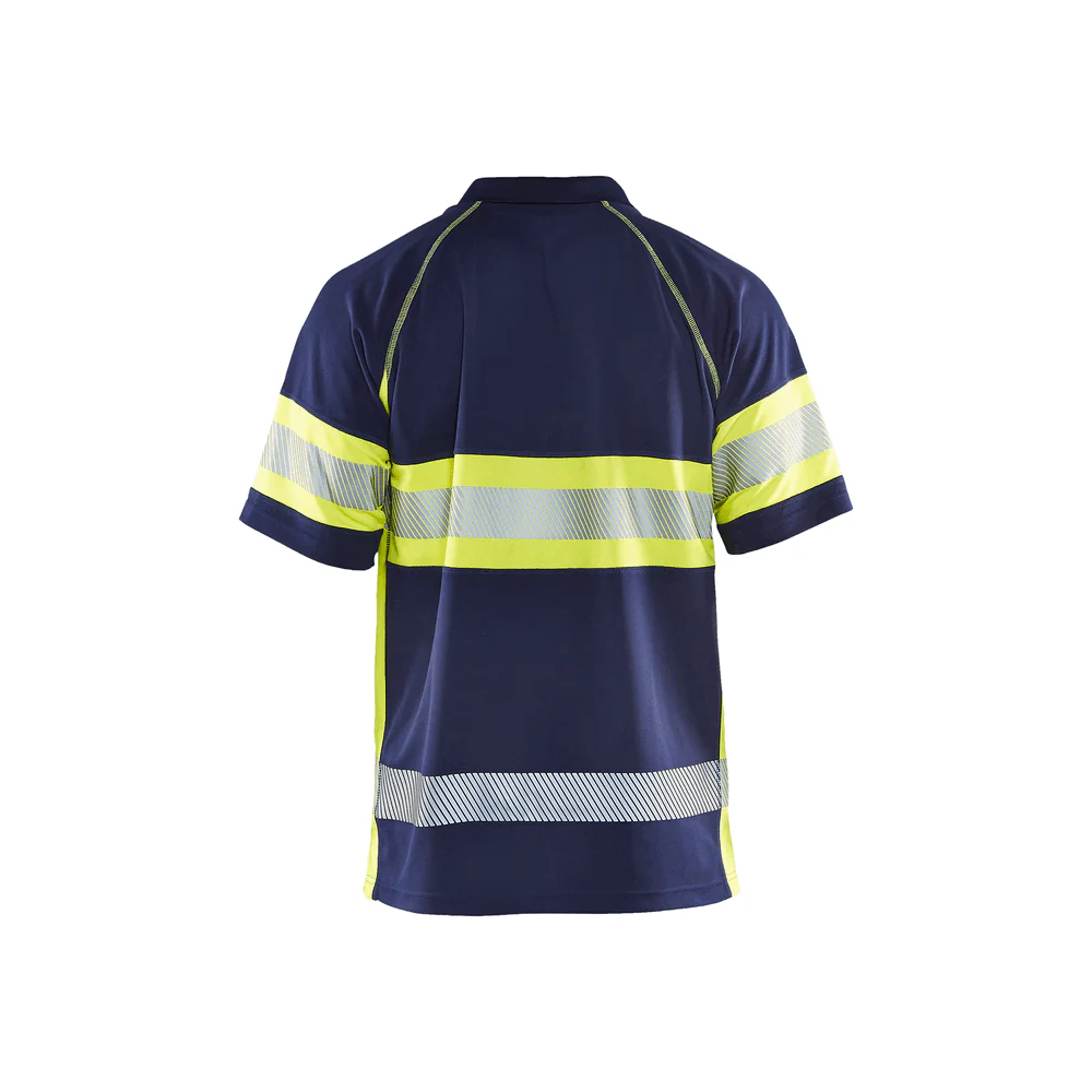 Visibility Polo - 8933-Navy Blue/Yellow Hi-Viz | Blaklader 34681051