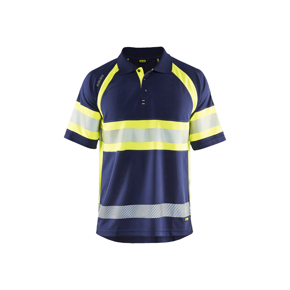 Visibility Polo - 8933-Navy Blue/Yellow Hi-Viz | Blaklader 34681051 - Image 2