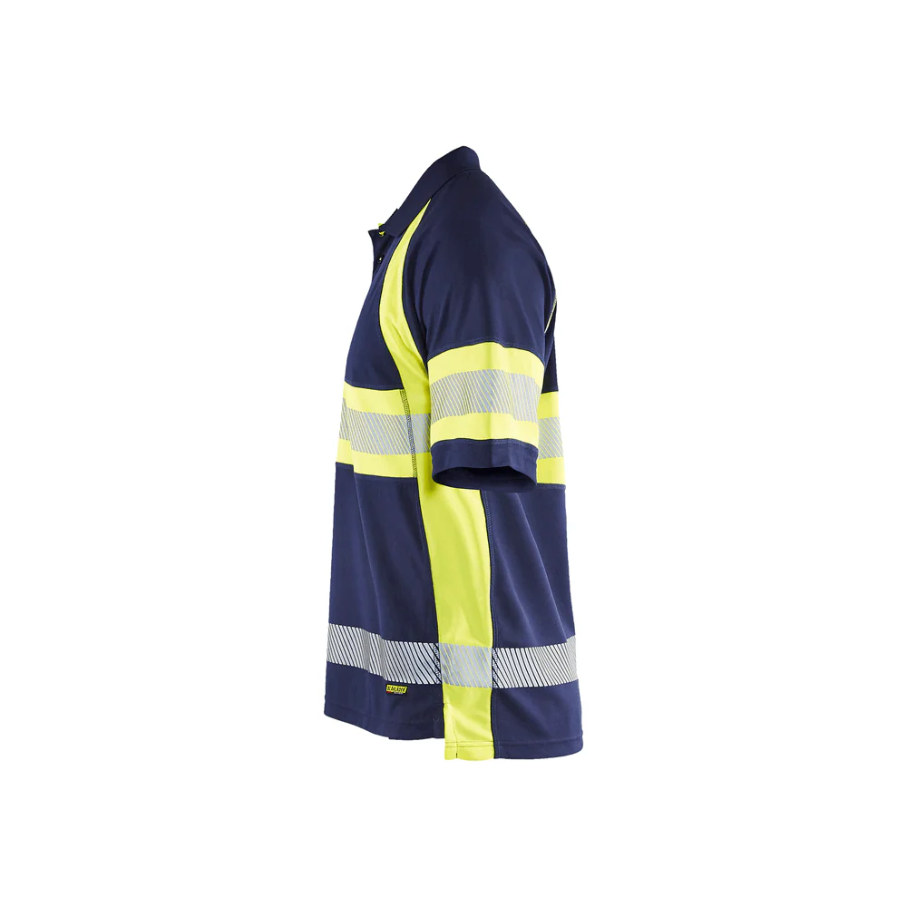 Visibility Polo - 8933-Navy Blue/Yellow Hi-Viz | Blaklader 34681051 - Image 4