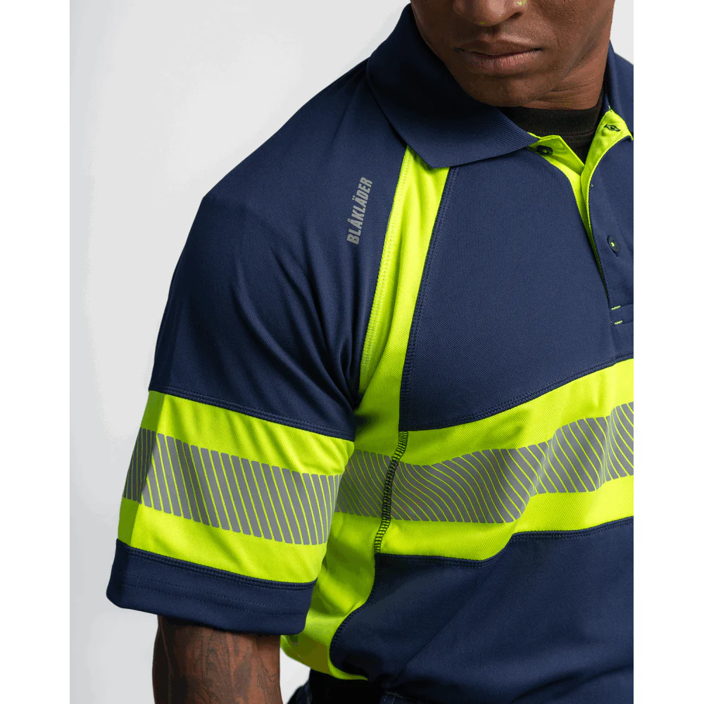 Visibility Polo - 8933-Navy Blue/Yellow Hi-Viz | Blaklader 34681051 - Image 6