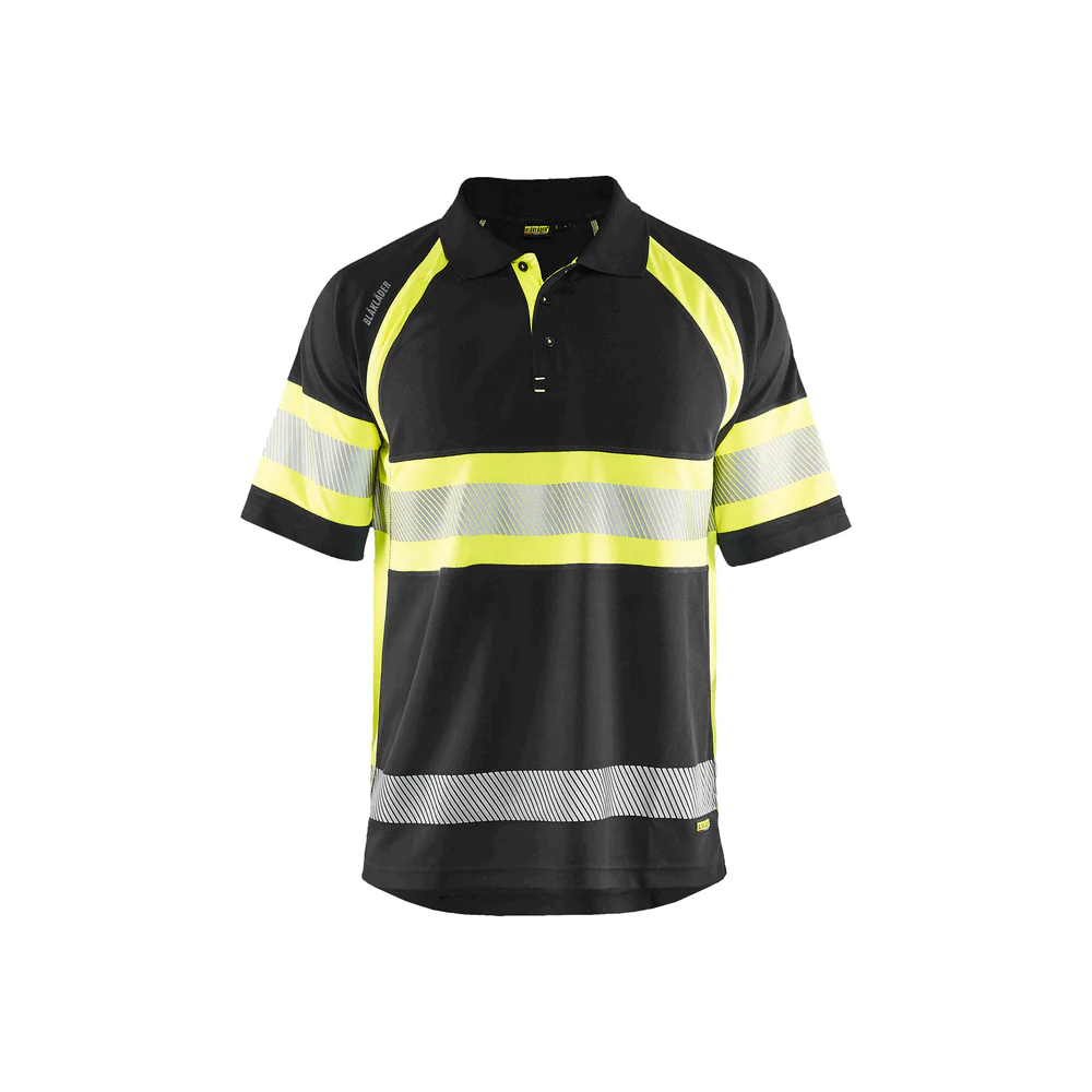 Visibility Polo - 9933-Black/Yellow Hi-Viz | Blaklader 34681051 - Image 2