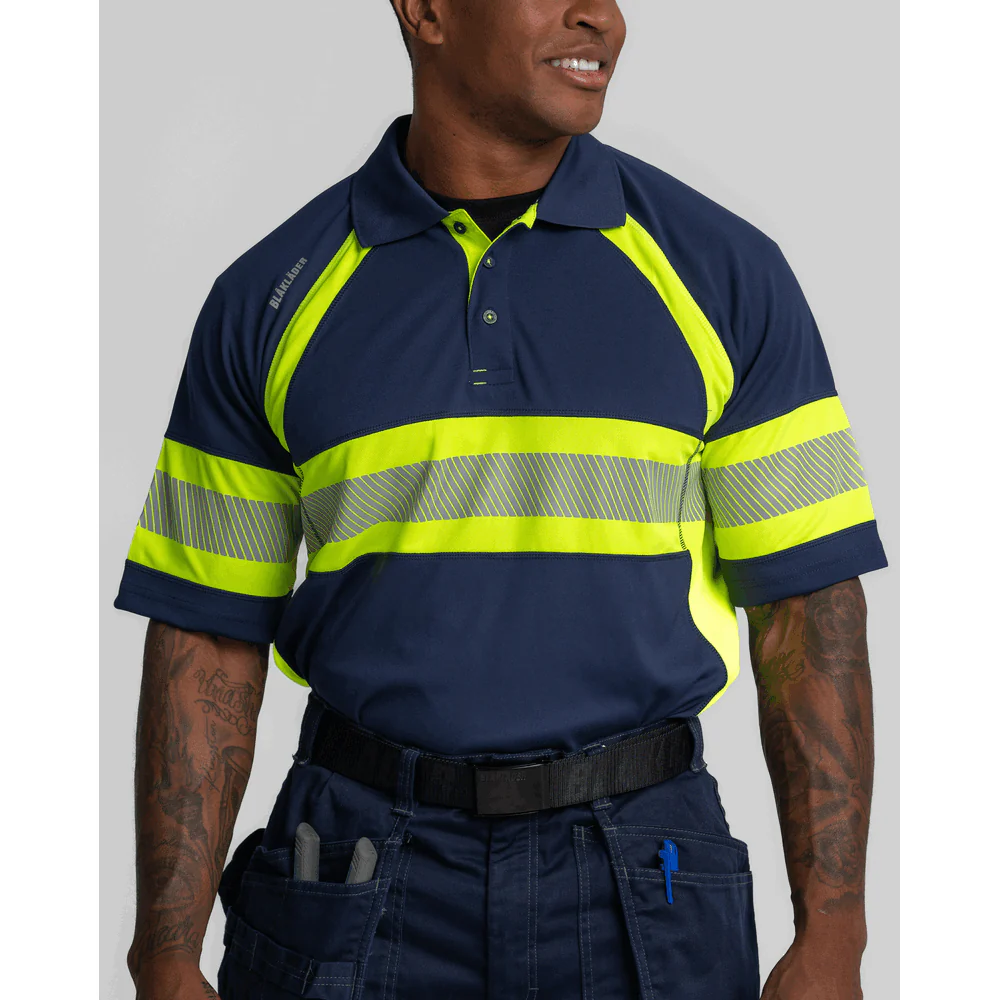 Visibility Polo - 9933-Black/Yellow Hi-Viz | Blaklader 34681051 - Image 5