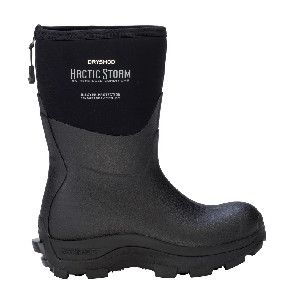 WOMEN'S ARCTIC STORM MID BOOT - BK-Black & Grey | Dryshod ARSWMBK