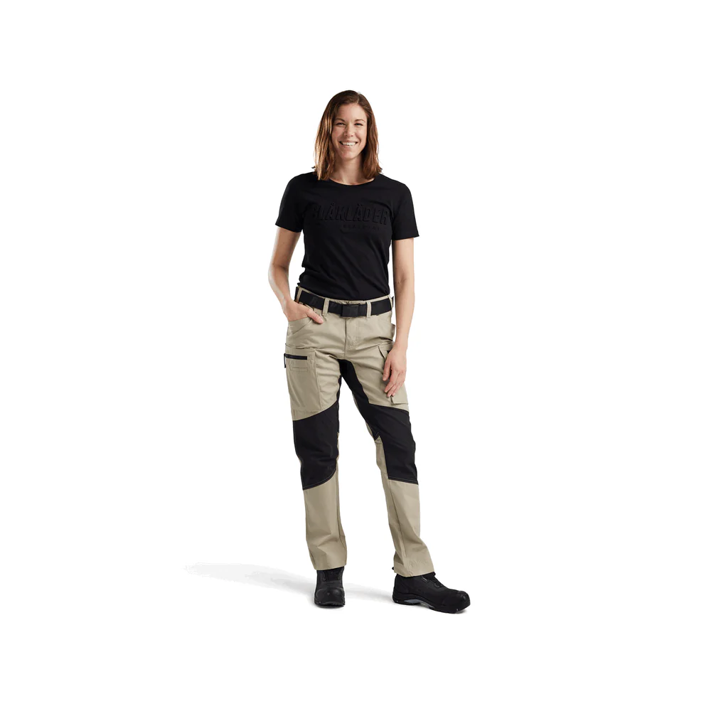 Women'S Service Stretch Pants - 2799-Stone/Black | Blaklader 71531845 - Image 5