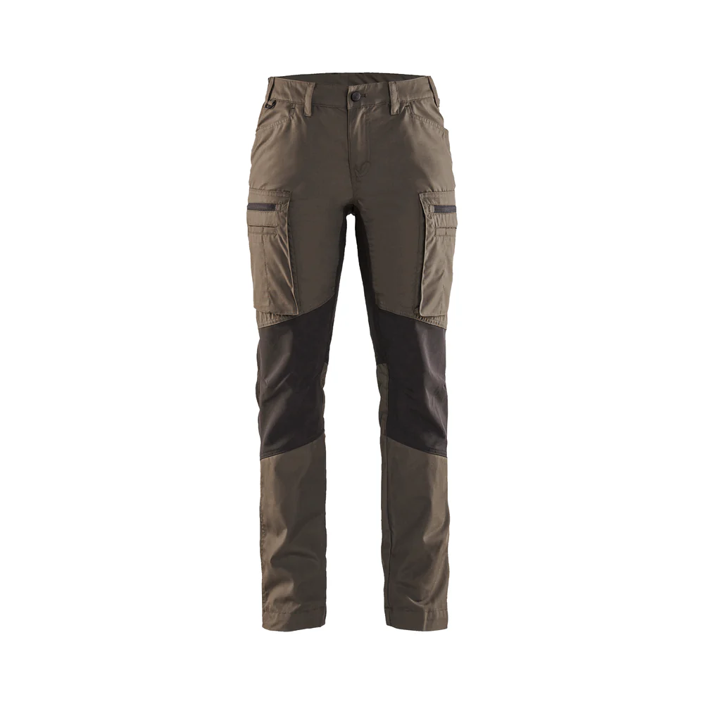 Women'S Service Stretch Pants - 4599-Dark Olive Green/Black | Blaklader 71531845 - Image 2