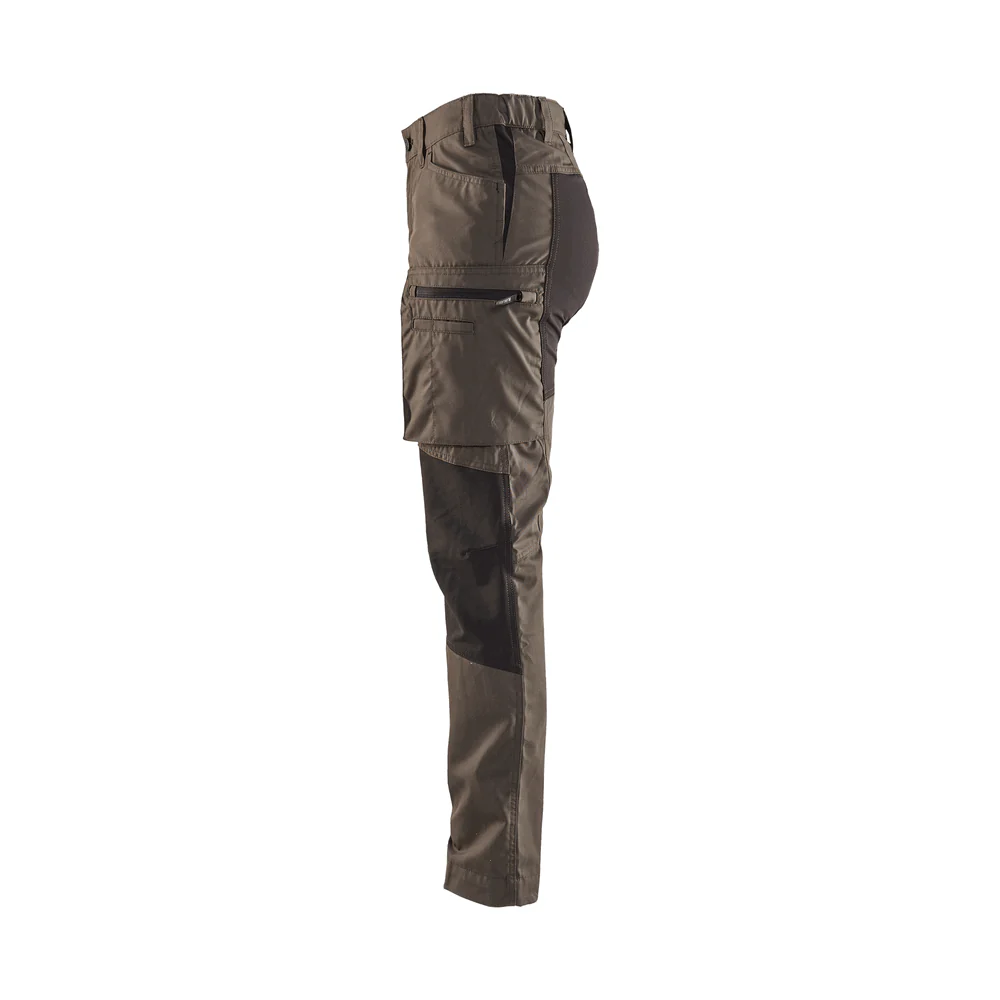Women'S Service Stretch Pants - 4599-Dark Olive Green/Black | Blaklader 71531845 - Image 4