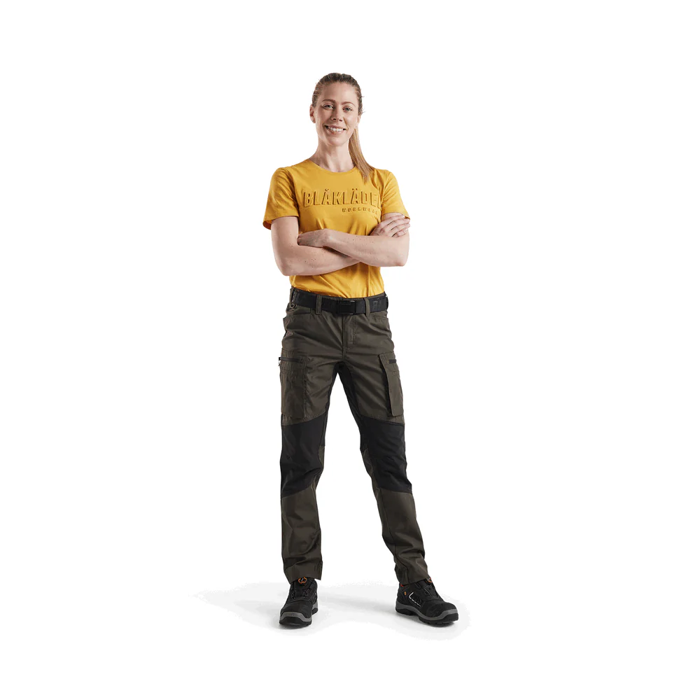 Women'S Service Stretch Pants - 4599-Dark Olive Green/Black | Blaklader 71531845 - Image 5