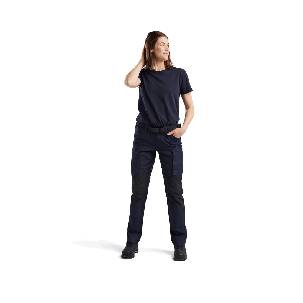 Women'S Service Stretch Pants - 8699-Dark Navy/Black | Blaklader 71531845 - Image 5