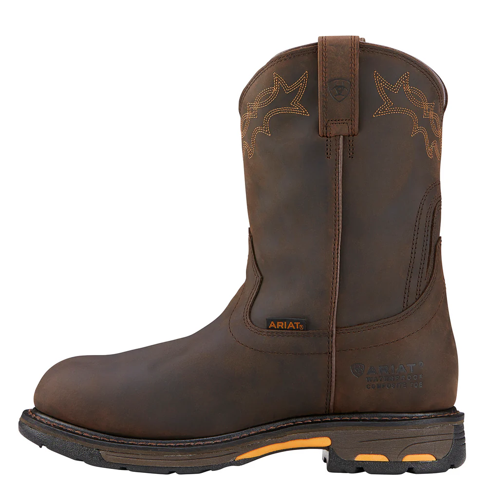 WORKHOG COMPOSITE TOE WATERPROOF BOOT - 200-Brown | Ariat 10001200 - Image 2