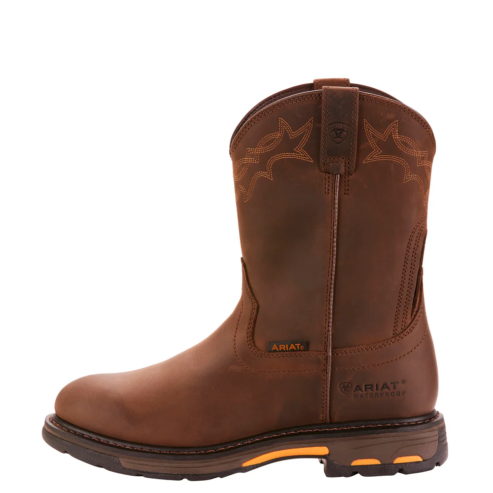 WORKHOG PULL-ON WATERPROOF BOOT - 200-Brown | Ariat 10001198 - Image 2