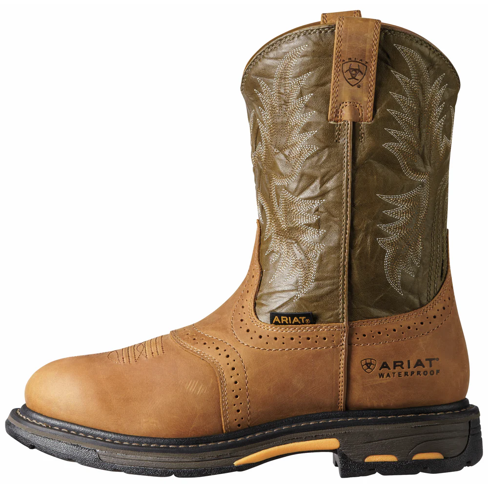 WORKHOG WATERPROOF COMPOSITE TOE LEATHER BOOT - 200-Brown | Ariat 10008635 - Image 2