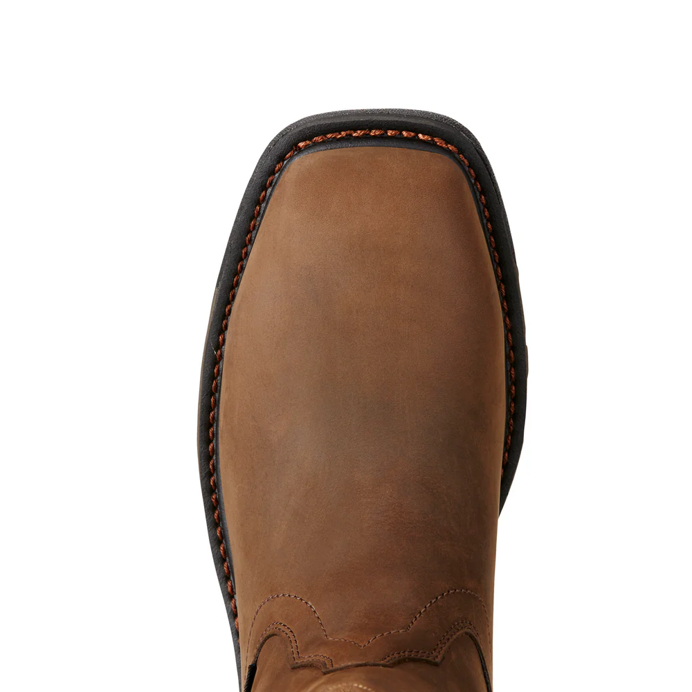WORKHOG WIDE SQUARE COMPOSITE TOE WATERPROOF BOOT - 200-Brown | Ariat 10020092 - Image 4
