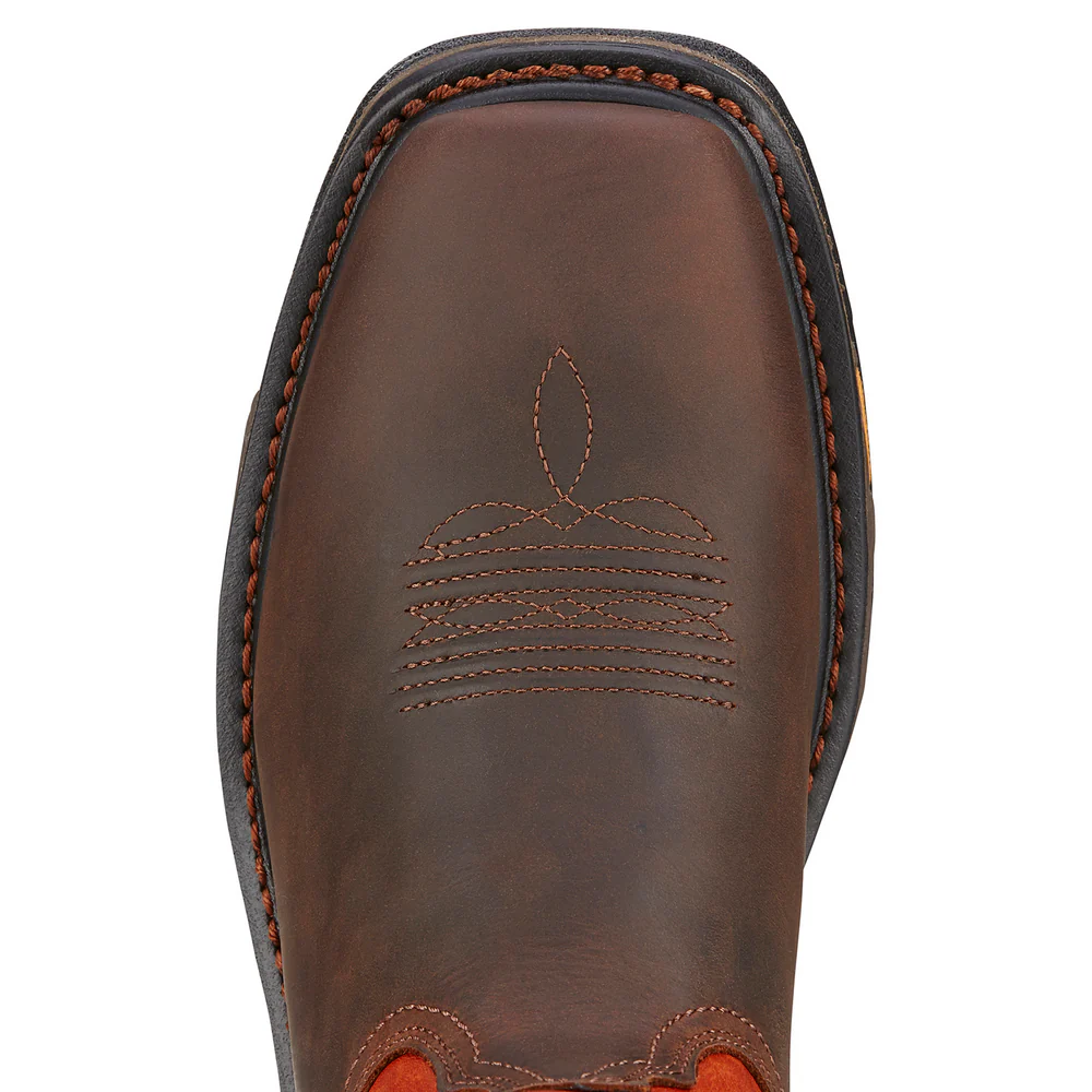 WORKHOG WIDE SQUARE TOE LEATHER BOOT - 200-Brown | Ariat 10005888 - Image 4