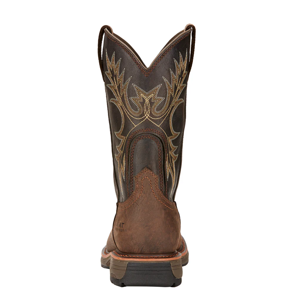 WORKHOG WIDE SQUARE TOE WATERPROOF WORK BOOT - 200-Brown | Ariat 10017436 - Image 3