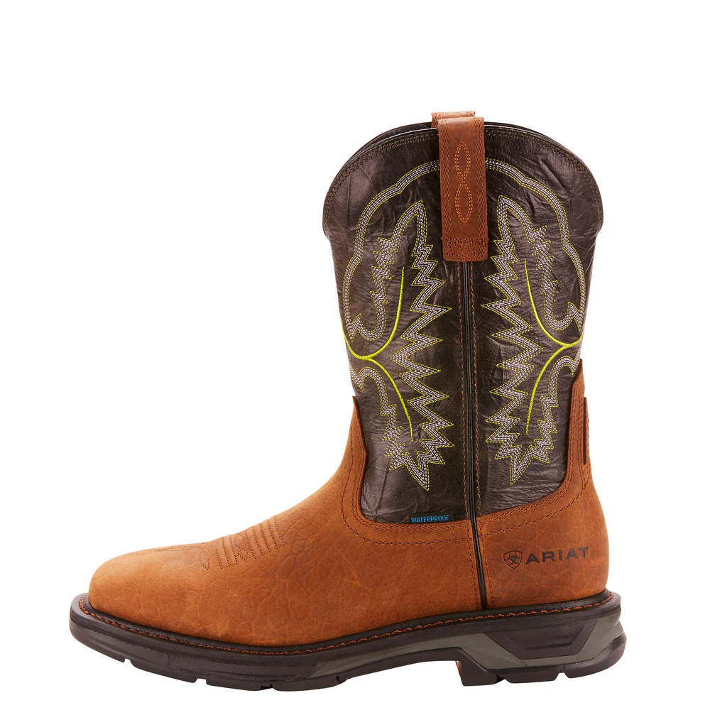 WORKHOG XT SQUARE TOE WATERPROOF WORK BOOT - 200-Brown | Ariat 10024971 - Image 2