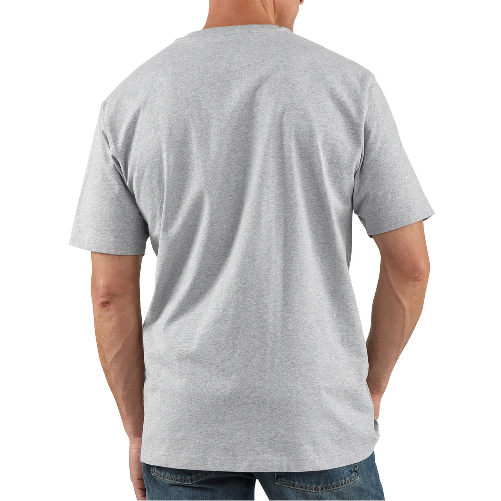 WORKWEAR POCKET SHORT SLEEVE HENLEY - HGY-Heather Gray | Carhartt K84 - Image 2